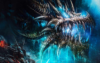 dragon, pikes, skeleton, warrior HD wallpaper