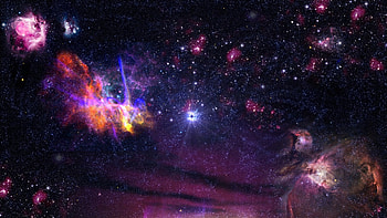 DarkStar, star, nebula, blackhole, space, starfield, dark HD wallpaper