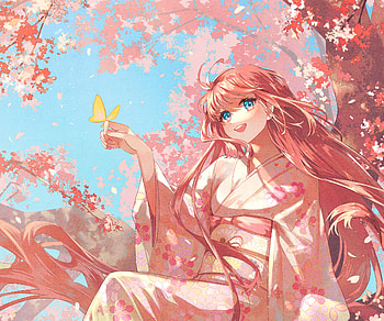 Radiant Anime Girl in Cherry Blossom Glow -, Anime, girl, anime girl HD wallpaper