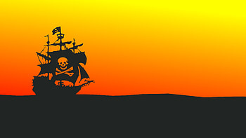 Pirate Ship Minimalist , pirate, flag, ship, minimalism, minimalist, artist, artwork, digital-art HD wallpaper
