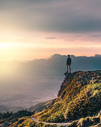 Alone, Mountains, Seclusion, Privacy, Miscellanea, Miscellaneous, Human, Person, Loneliness, Lonely HD phone wallpaper
