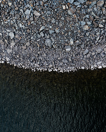 Nature, Water, Stones, Beach, View From Above, Coast HD phone wallpaper