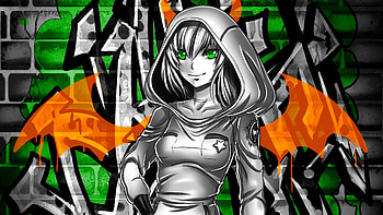 Wall Graffiti Coloring Girl , artist, artwork, digital-art, graffiti HD wallpaper