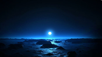 Blue moonlight , Mesmerizing hue, Ethereal glow, Nocturnal scenery HD wallpaper