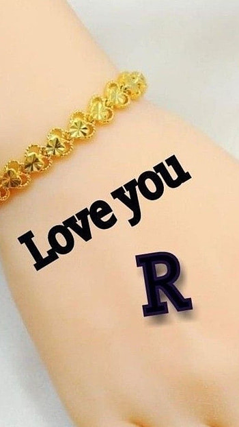 R Name Ka, Love You, Hand Background HD phone wallpaper
