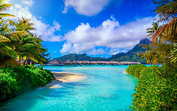 Bora Bora, Resort, , Background HD wallpaper
