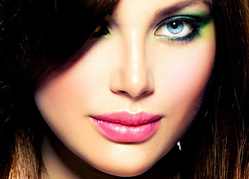 Beauty, blue, model, girl, anna subbotina, woman, pink, face, eye HD wallpaper