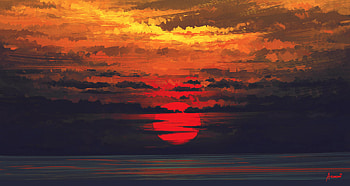 Calm Before Storm, sunset, artist, artwork, digital-art, artstation HD wallpaper