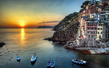 Landscape, Nature, Sunset, Sea HD wallpaper