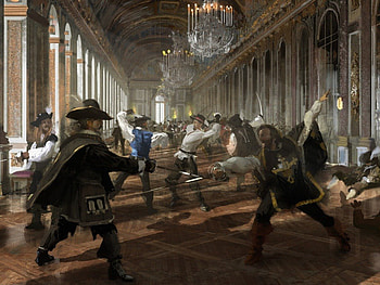 musketeer fight, musketiers, fight, vechten, musketeer HD wallpaper