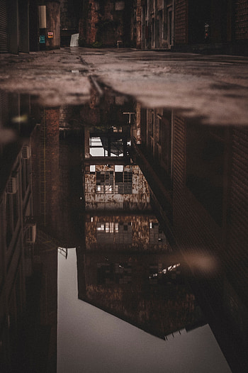 Water, Building, Reflection, Miscellanea, Miscellaneous, Puddle HD phone wallpaper