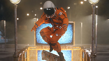 Astronaut Subway Skating, astronaut, skateboard, skating, artist, artwork, digital-art HD wallpaper