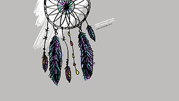 Grey illustrated dreamcatcher Dream Love background | and | Pinterest | backgrounds and HD wallpaper