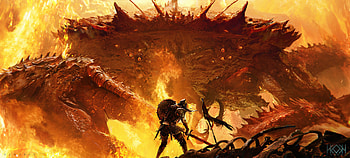 Epic Fantasy Battle: Dragon Slayer Showdown, fantasy, battle HD wallpaper
