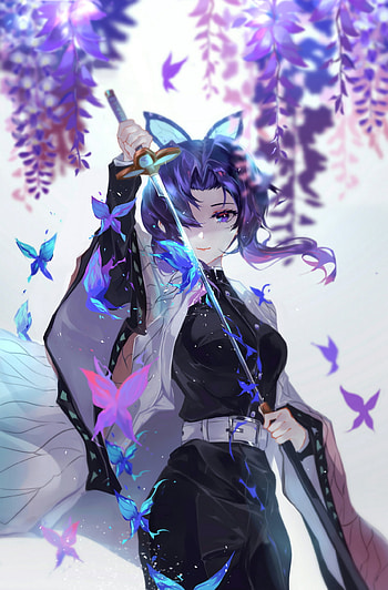 Shinobu Kochou, Anime, Demon Slayer: Kimetsu no Yaiba HD phone wallpaper
