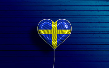 I Love Toulon, , realistic balloons, blue wooden background, Day of Toulon, french cities, flag of Toulon, France, balloon with flag, Toulon flag, Toulon HD wallpaper