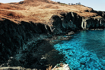 Nature, Water, Shore, Bank, Break, Precipice, House HD wallpaper