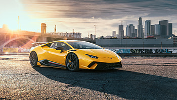 Lamborghini Huracan, yellow, sports car HD wallpaper