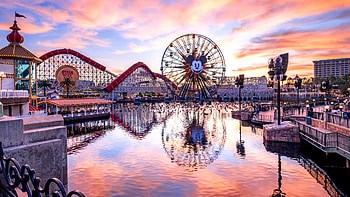 Ferris wheel in Anaheim, California, Disneyland HD wallpaper