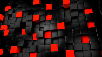 Abstract Art Black and White Red HD wallpaper