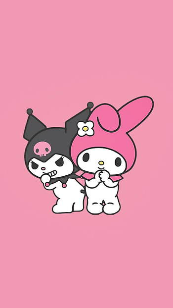Kuromi, Beautiful, Pink Background HD phone wallpaper