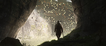 Epic Fantasy Samurai: Warrior in Mystical Cavern Light, fantasy, samurai HD wallpaper