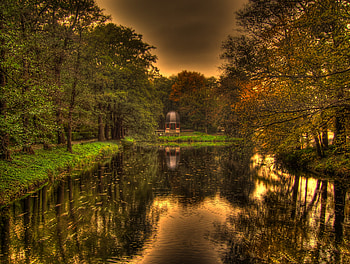 small refuge, sky, r, nature, green HD wallpaper