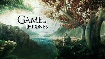 Game of Thrones, title, popular, beautiful, writing, high quality, ned stark, tree, got, tv series, , nature, amazing HD wallpaper