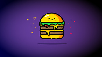 Double Cheeese Burger Minimalist , burger, minimalism, minimalist, deviantart HD wallpaper