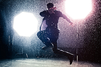Rain, Shine, Light, Miscellanea, Miscellaneous, Human, Person, Bounce, Jump HD wallpaper