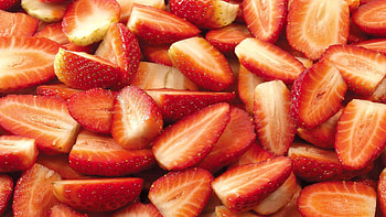 Food, Strawberry, Background, Berry, Lobules, Slices HD wallpaper