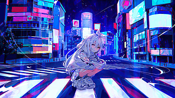 Virtual Youtuber Anime Girl , anime-girl, anime, artist, artwork, digital-art, pixiv HD wallpaper