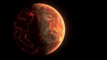 Universe, Planet, Cracks, Crack, Mars, Lava HD wallpaper
