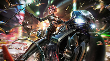 Catwoman In Japan, catwoman, superheroes, artwork, digital-art HD wallpaper