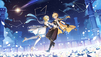 Lumine & Aether, Aether (Genshin Impact), Lumine (Genshin Impact), video game, Genshin Impact HD wallpaper