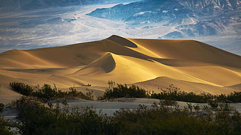 Mesquite Dunes, Death Valley NP, California, clouds, landscape, sky, sand, usa HD wallpaper