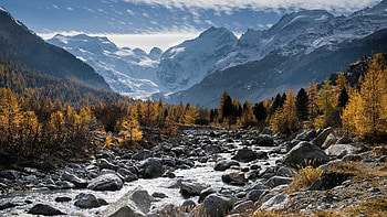Majestic peaks, Nature's beauty, Serene landscapes, Mountain scenery HD wallpaper