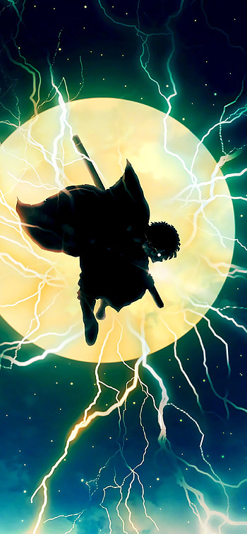 Zenitsu Agatsuma Demon Slayer Art XS MAX , Anime , , and Background, Demon Slayer HD phone wallpaper