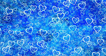 Hearts, abstract, blue HD wallpaper