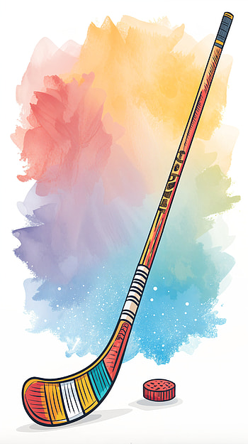 Colorful Hockey Stick for Your , Sports, illustration, colorful HD phone wallpaper
