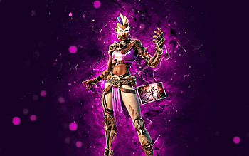 Chiara, , violet neon lights, Fortnite Battle Royale, Fortnite characters, Chiara Skin, Fortnite, Chiara Fortnite HD wallpaper