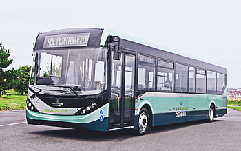 Alexander Dennis Enviro200, blue bus, 2022 buses, R, passenger transport, electric buses, passenger bus, Alexander Dennis HD wallpaper