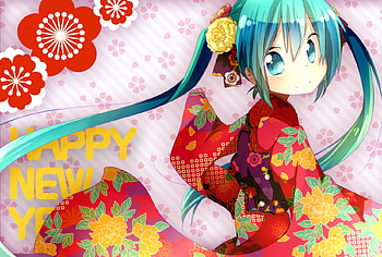 The Girl In The Red Dress, flower print, blue eyes, anime, girl, red dress, long ponytails, vivid colors HD wallpaper