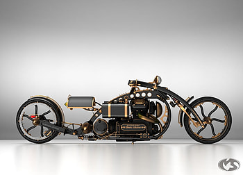 Steam Punk, neat, bike, cool, custom HD wallpaper