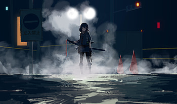 Assassin Anime Girl With Sword, anime-girl, anime, sword, artist, artwork, digital-art HD wallpaper