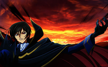 Lelouch Lamperouge, geass, power, lamperouge, code, epic, awsome, badass, anime, code geass, lelouch, cool, zero, sunset HD wallpaper