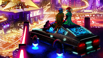 Cyberpunk Date, cyberpunk, artwork, artist, art, artstation HD wallpaper
