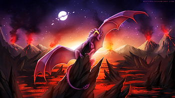 Dragon Eruption, artist, artwork, digital-art, deviantart, dragon HD wallpaper