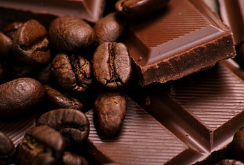 Chocolate and Coffee, Chocolate, Coffee, Food, coffee bean, coffee beans, Grain, Sweets HD wallpaper