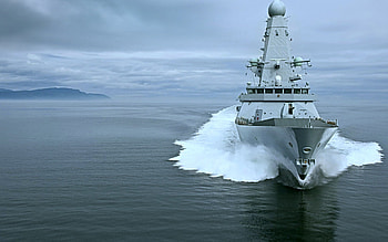 HMS Daring, D32, air-defence destroyer, Royal Navy, British warships, destroyer, HMS Daring at sea HD wallpaper